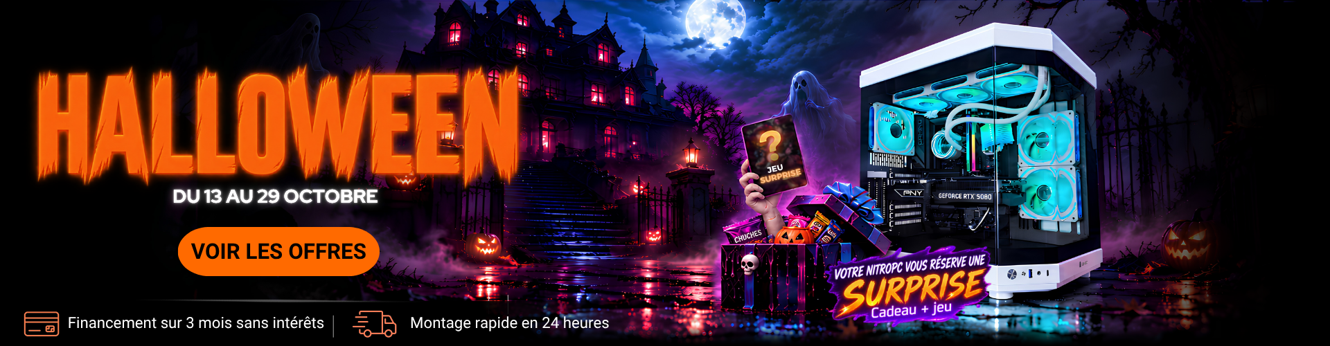 Halloween du 13 au 29 octobre · Ton Nitropc arrive avec un cadeau et un jeu surprise