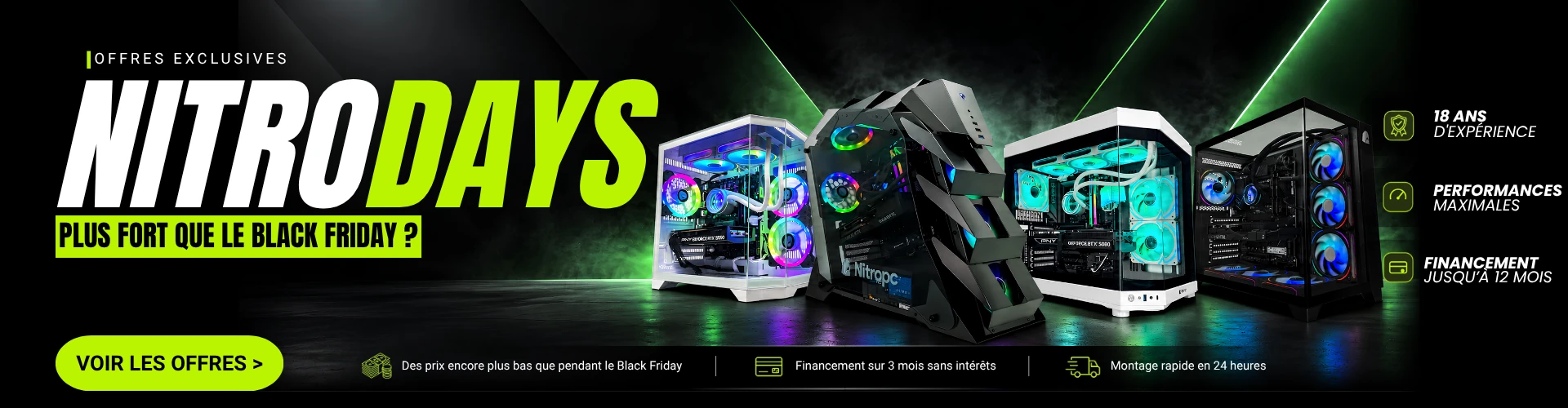 NitroDays · Plus fort que le Black Friday ? · Des prix encore plus bas que pendant le Black Friday